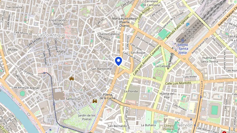 Mapa de la ubicación de Restaurante Ejemplo
